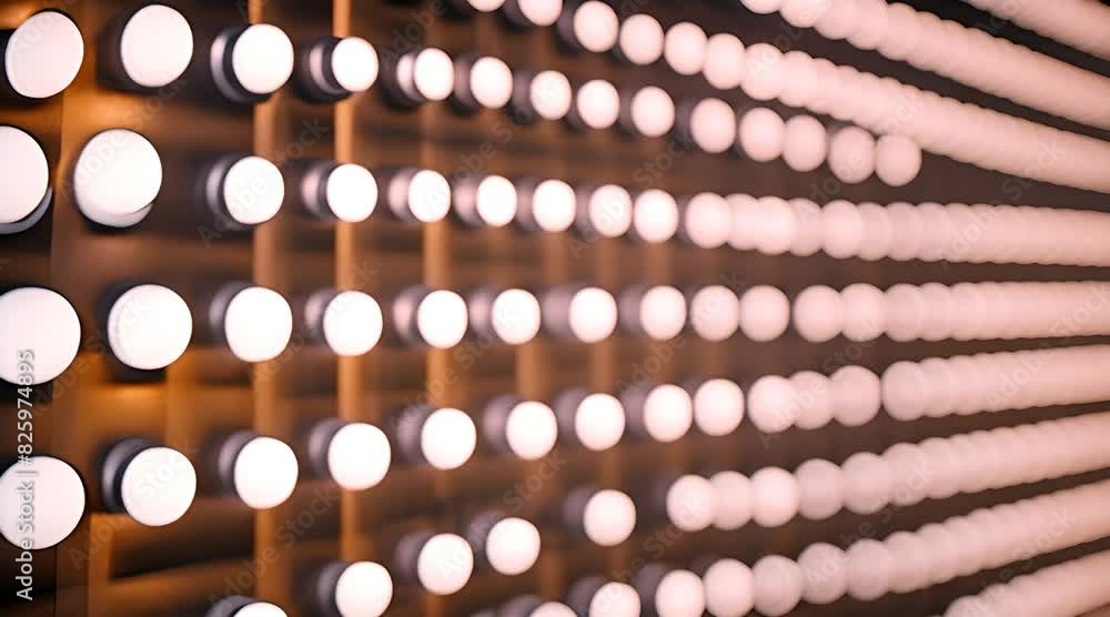 Electrifying LED Wall Light Show: Dynamic Animation of Flashing Light Bulbs for Stage Lights.