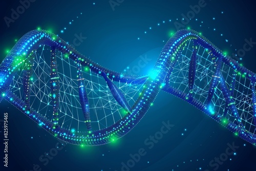 Vibrant multicolored DNA helix winding through a nebulous star field, embodying the complexity of life's origins photo