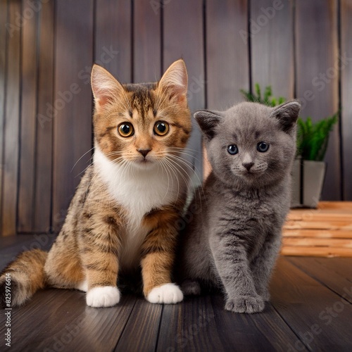 deux chatons mignon à adopter en ia photo