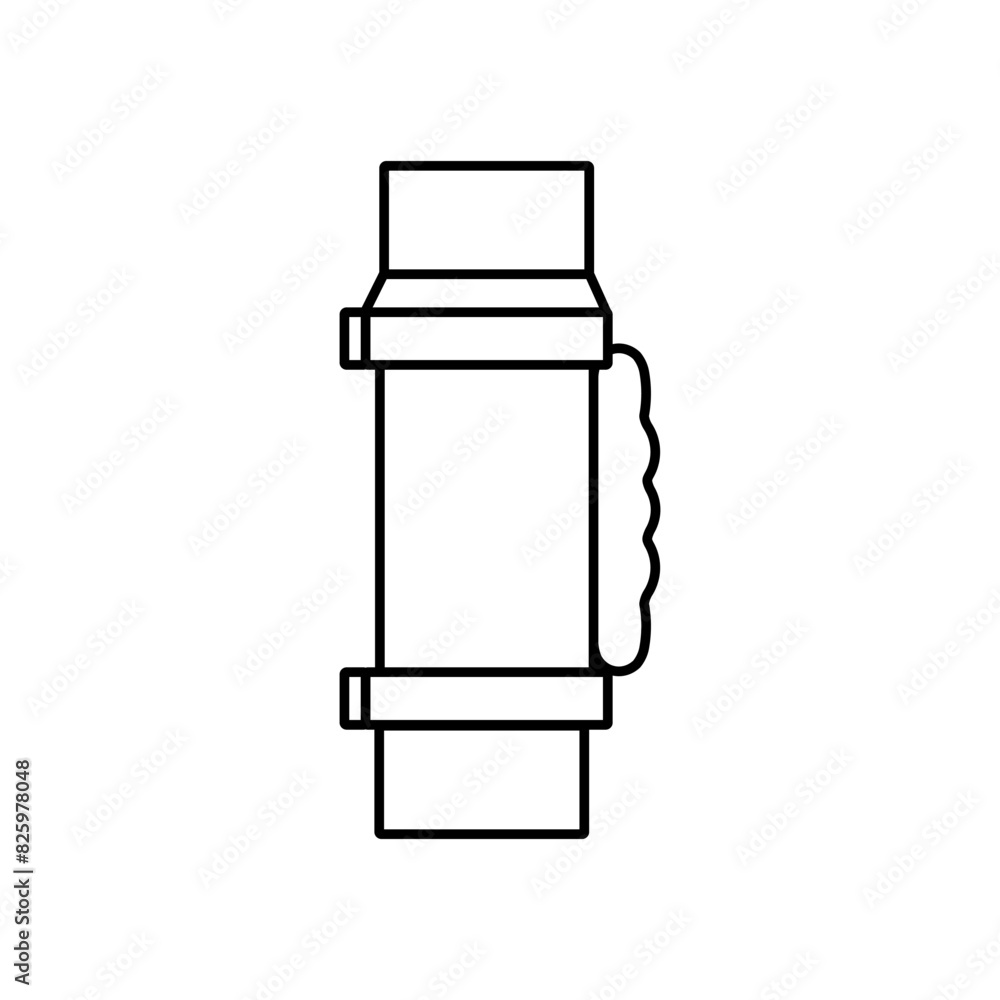 Thermos icon vector. Thermal mug illustration sign. Hot drink symbol or logo. Thermos icon vector. Thermal mug illustration sign. Hot drink symbol or logo.