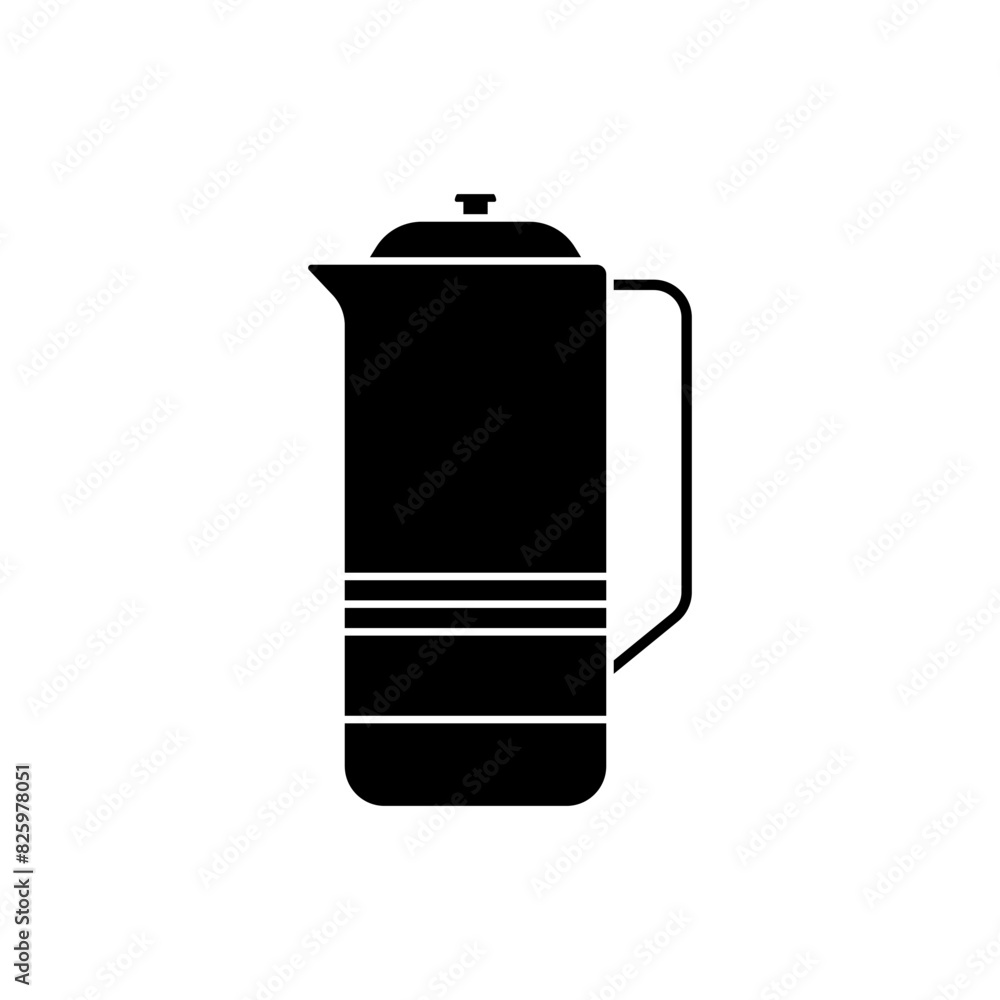 Fototapeta premium Thermos icon vector. Thermal mug illustration sign. Hot drink symbol or logo.