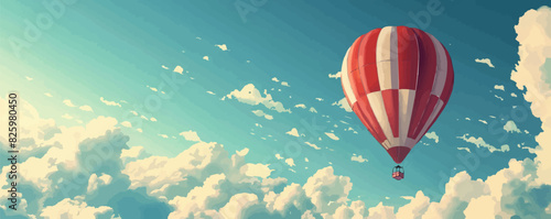 Aerostat. vector simple illustration