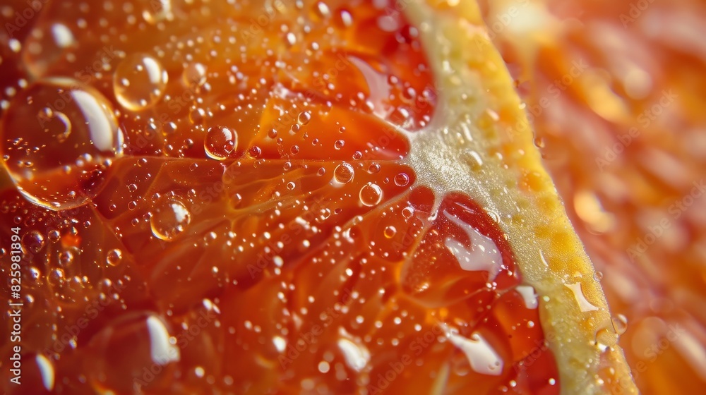 Citrus Delight: Close-up of Freshly Sliced Orange with Juicy, Vibrant Segments in Natural Light Citrus Delight: Close-up of Freshly Sliced Orange with Juicy, Vibrant Segments in Natural Light