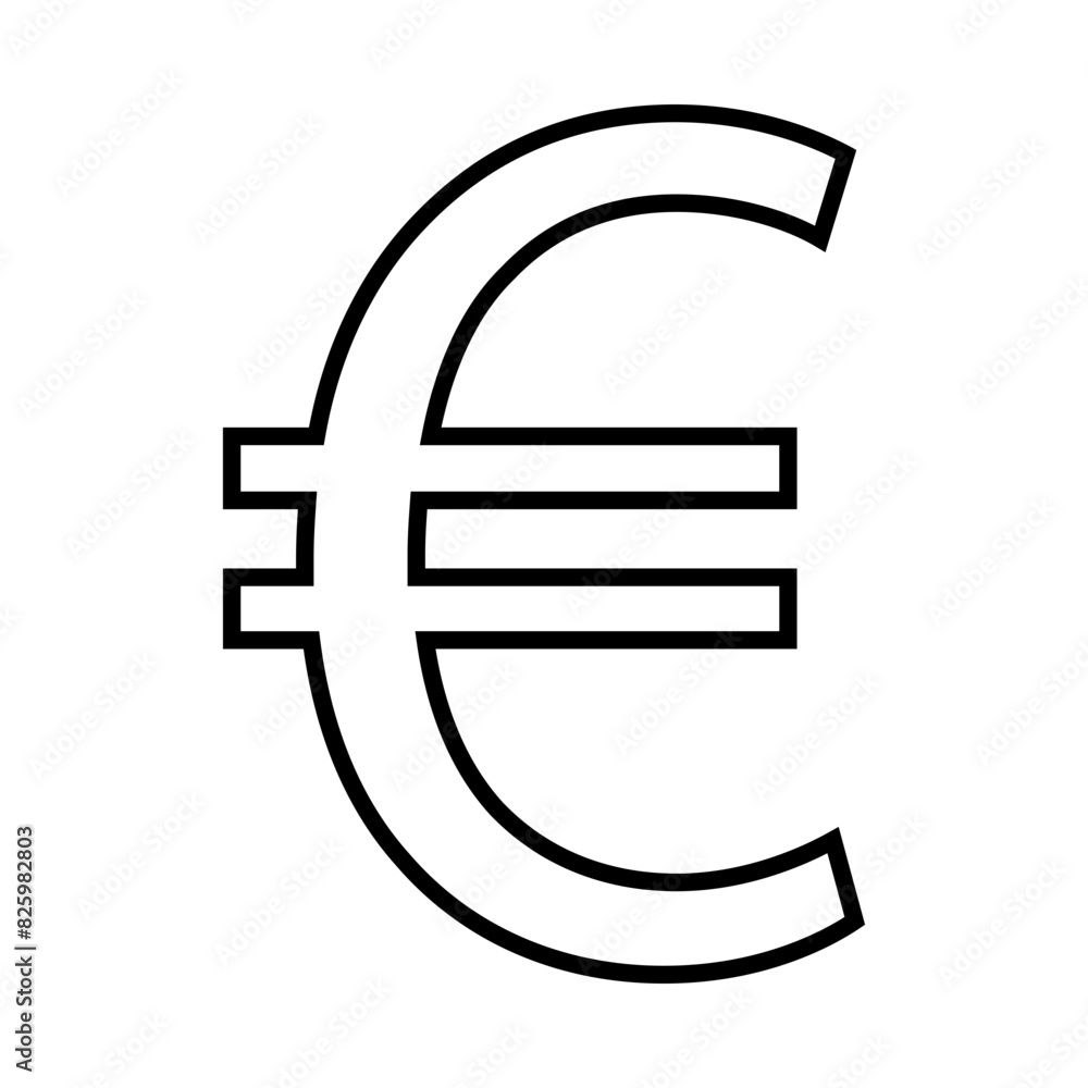 Euro Currency Icon, Simple Icon Vector Design, best used for presentation, application, web and banner Euro Currency Icon, Simple Icon Vector Design, best used for presentation, application, web and banner