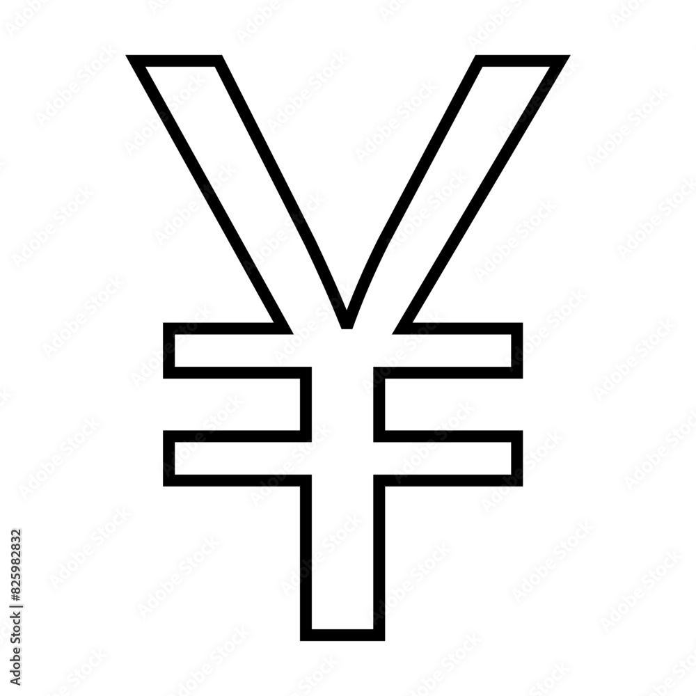 Yen Currency Icon, Simple Icon Vector Design, best used for presentation, application, web and banner Yen Currency Icon, Simple Icon Vector Design, best used for presentation, application, web and banner