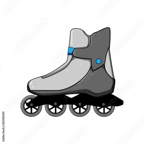 speed inline skates cartoon. wheel put, rink fast, fitness pair speed inline skates sign. isolated symbol vector illustration