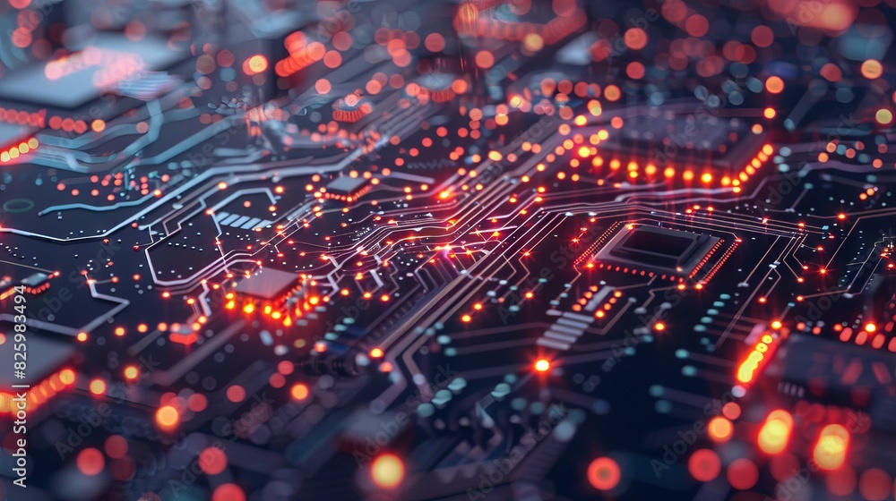 close up view of a circuit board with intricate patterns of electronic components close up view of a circuit board with intricate patterns of electronic components