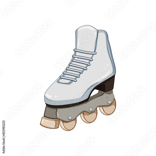 pair inline skates cartoon. leg skating, logo perseverance, woman slalom pair inline skates sign. isolated symbol vector illustration