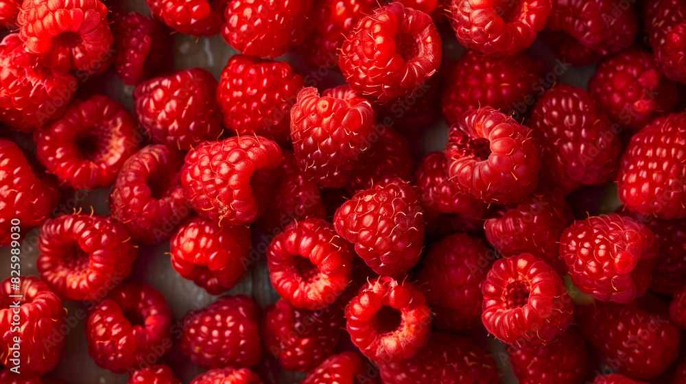 Top View of Raspberries Background Top View of Raspberries Background