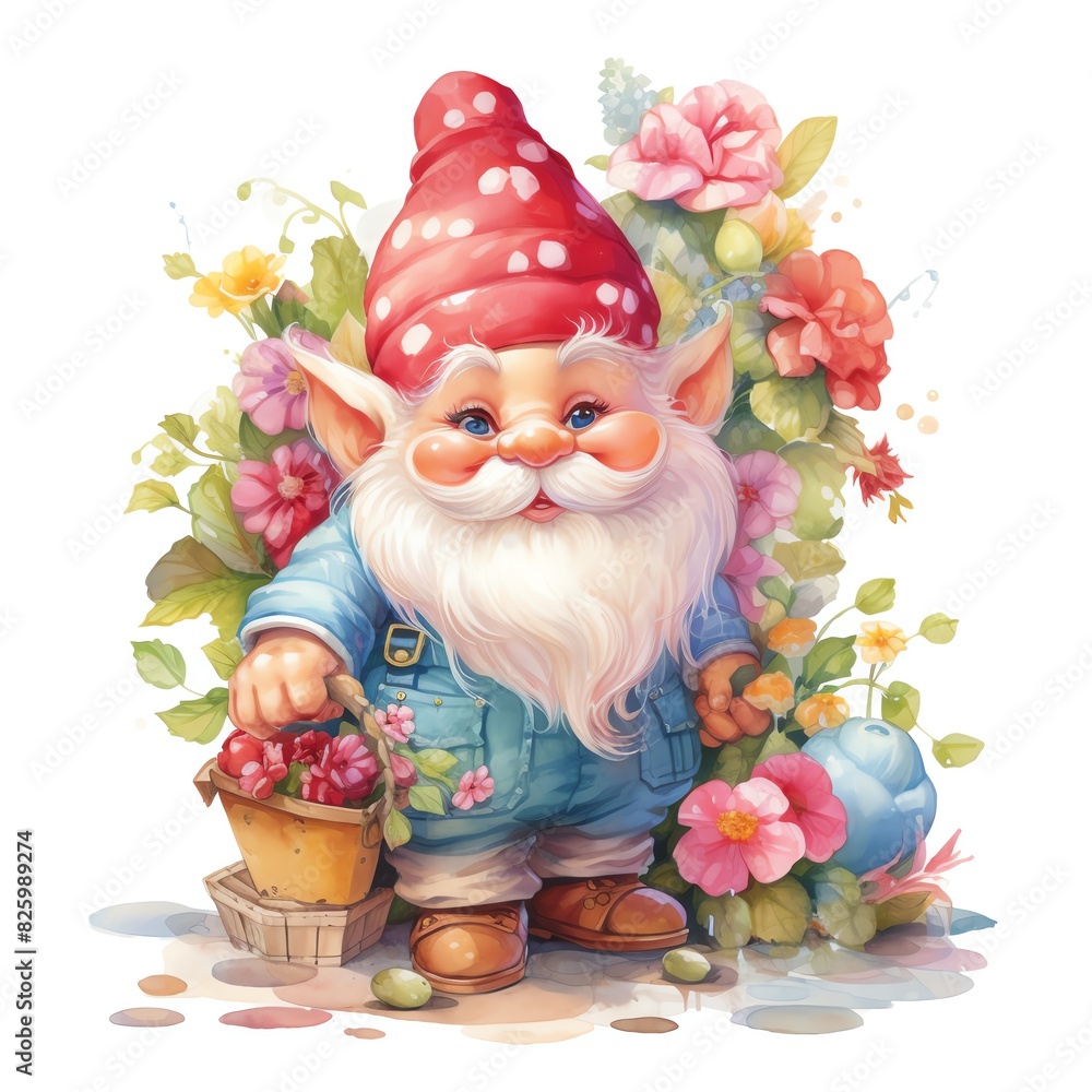 garden gnome by a stone pathway