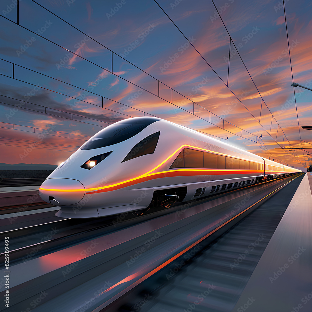 high-speed train with network technology