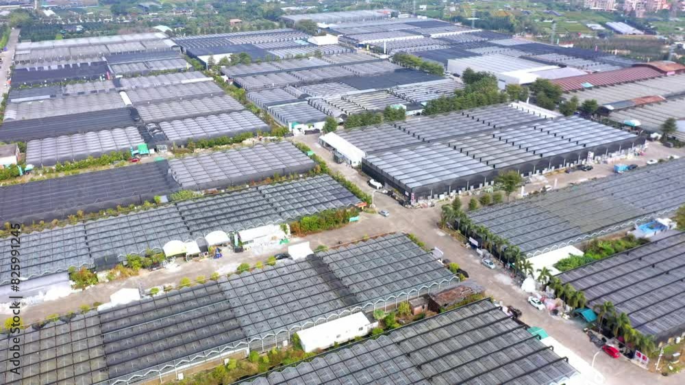 Aerial View of Greenhouse Farming Facility Aerial View of Greenhouse Farming Facility