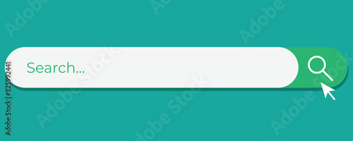 Search here. Search bar for ui. Search bar vector icons in flat design. Vector illustration.eps10