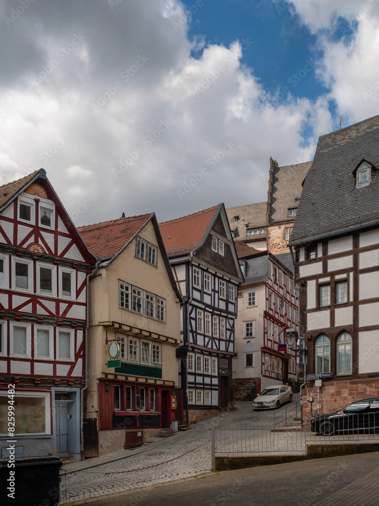 Fototapeta premium Stadthäuser Detail, Oberstadt, Fachwerk