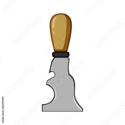 spatula paint scraper cartoon. home blade, old hammer, line er spatula paint scraper sign. isolated symbol vector illustration