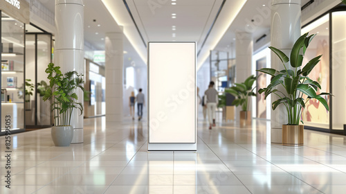 Business Center or Shopping Mall Rollup Mockup Display © mattegg