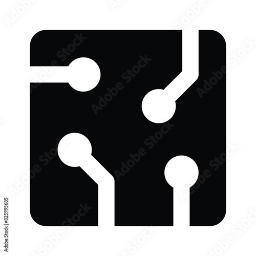 Get this amazing icon of microchip, artificial intelligence vector design