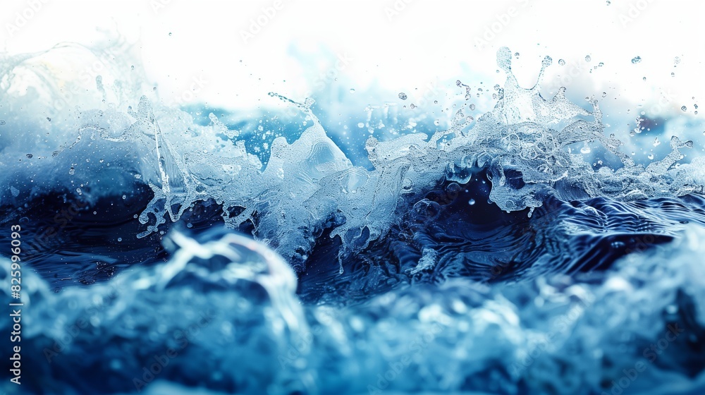 Water wave background, blue water splash on white background Water wave background, blue water splash on white background