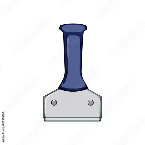 old paint scraper cartoon. hammer line, er removing, carpenter house old paint scraper sign. isolated symbol vector illustration