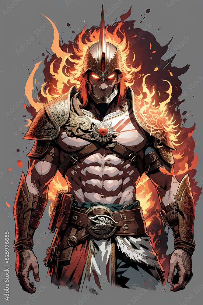 Fototapeta premium magic warrior hero character for stories games and designs