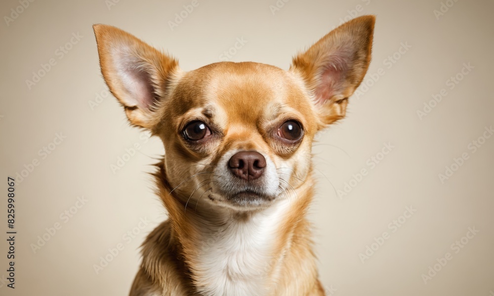 Close-up portrait of a chihuahua looking directly at the camera Close-up portrait of a chihuahua looking directly at the camera