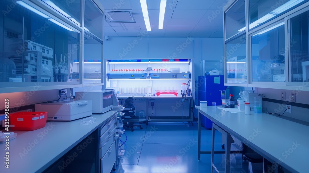A futuristic bioengineering lab technology A futuristic bioengineering lab technology