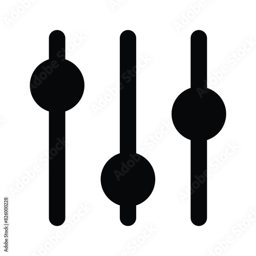 A trendy vector icon design of equalizer in editable style