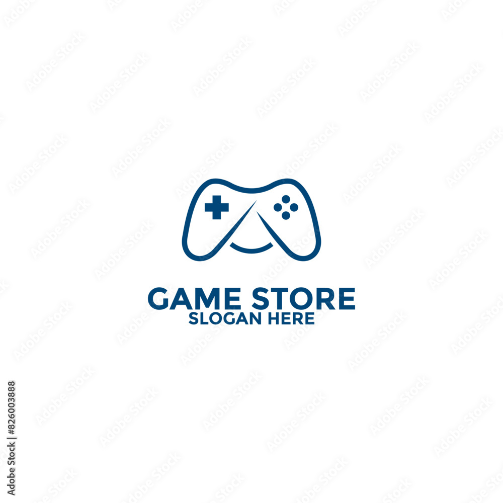 game store logo design template, game pad or game controller logo icon game store logo design template, game pad or game controller logo icon