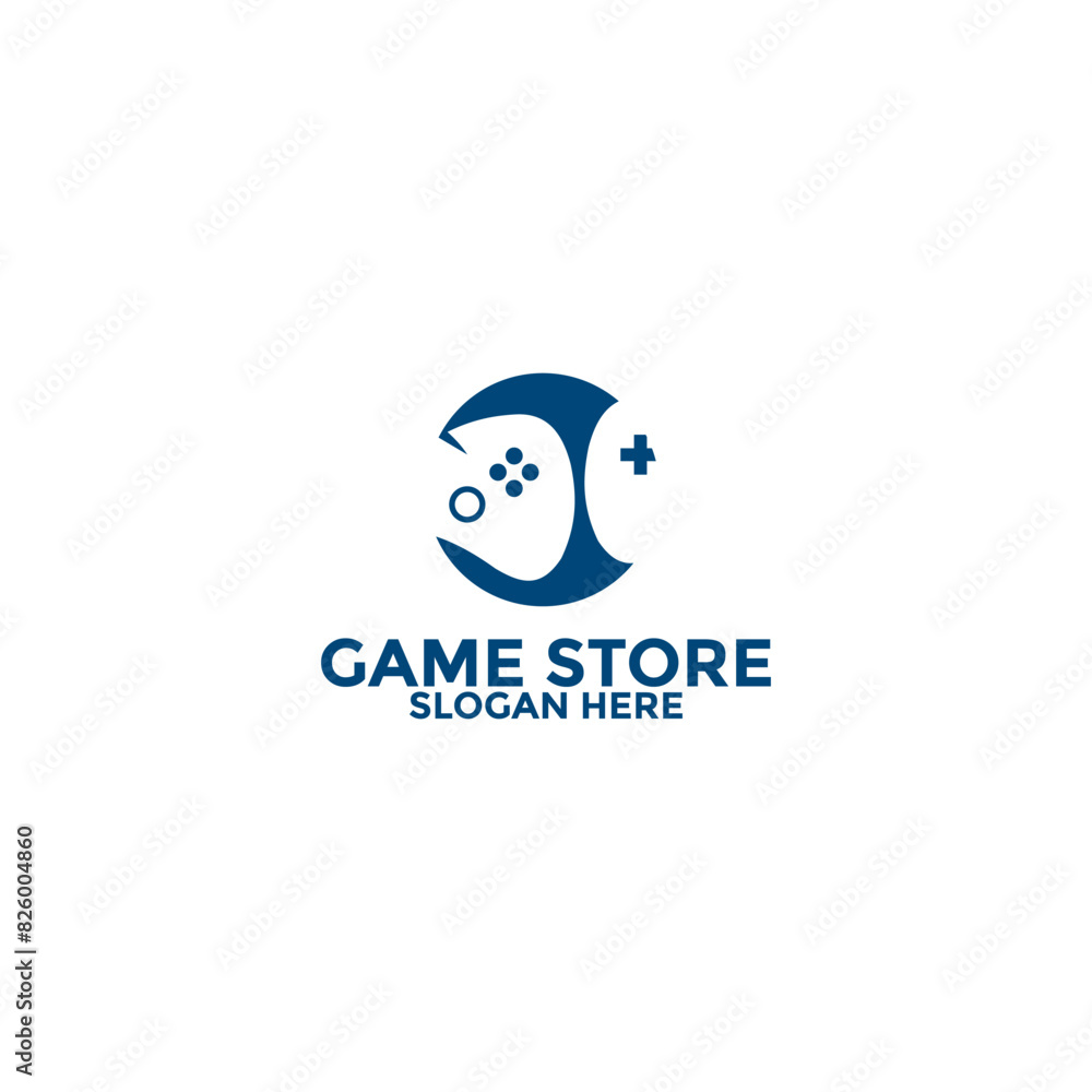game store logo design template, game pad or game controller logo icon game store logo design template, game pad or game controller logo icon