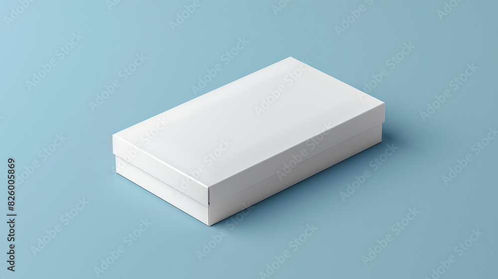 A white box is on a blue background A white box is on a blue background