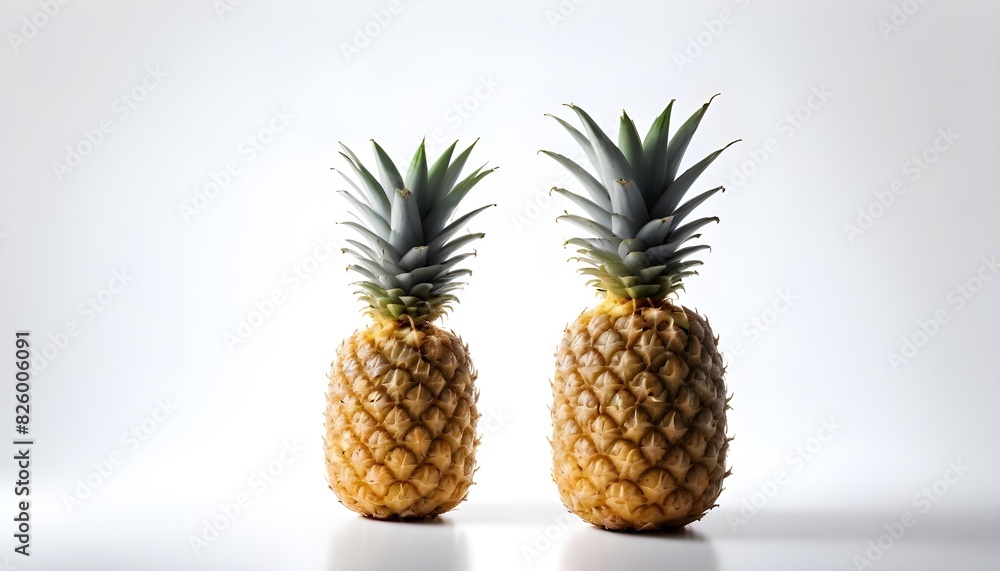 A pineapple on a isolated white background A pineapple on a isolated white background