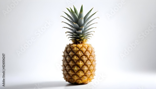A pineapple on a isolated white background