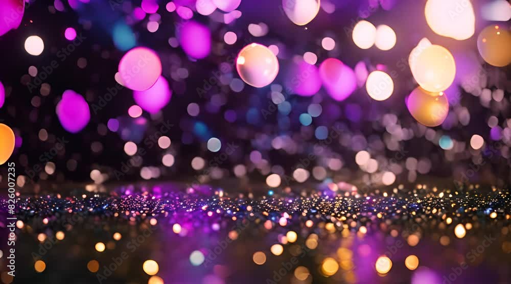 Enchanting Starfall: Glittering Particles and Bokeh in a Captivating Motion Background. Enchanting Starfall: Glittering Particles and Bokeh in a Captivating Motion Background.