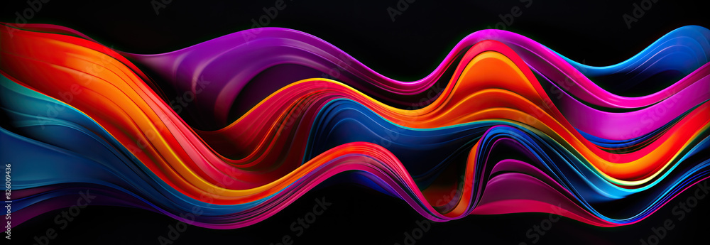 Vibrant fluid abstract wave design Vibrant fluid abstract wave design