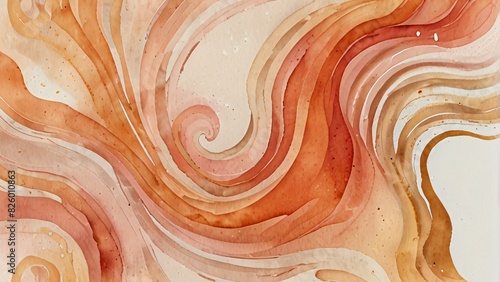 abstract watercolor peach color background