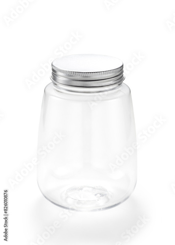 empty plastic bottle isolated on white background