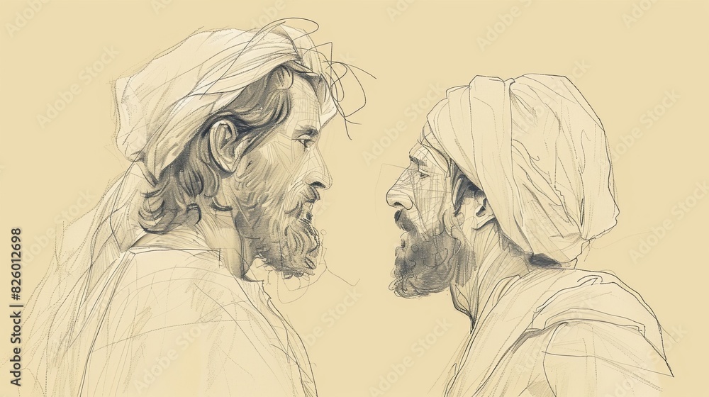 Biblical Illustration of Jesus' Lesson on Mustard Seed Faith, Emphasizing the Power of Small but Strong Faith Biblical Illustration of Jesus' Lesson on Mustard Seed Faith, Emphasizing the Power of Small but Strong Faith