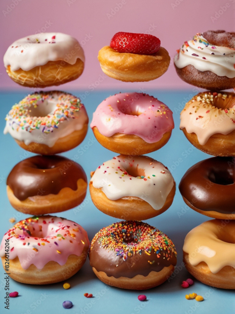 Distinctive fluffy carefully hand-crafted artisan donuts Distinctive fluffy carefully hand-crafted artisan donuts