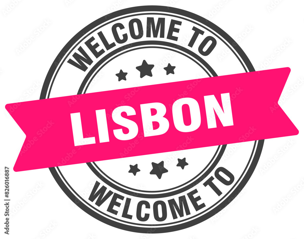 Welcome to Lisbon stamp. Lisbon round sign Welcome to Lisbon stamp. Lisbon round sign