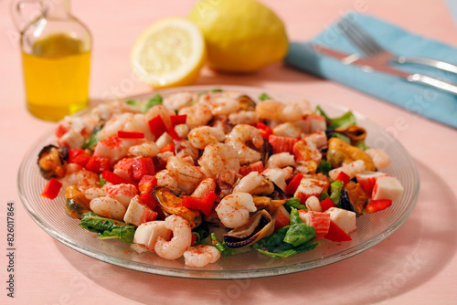 Seafood salad.