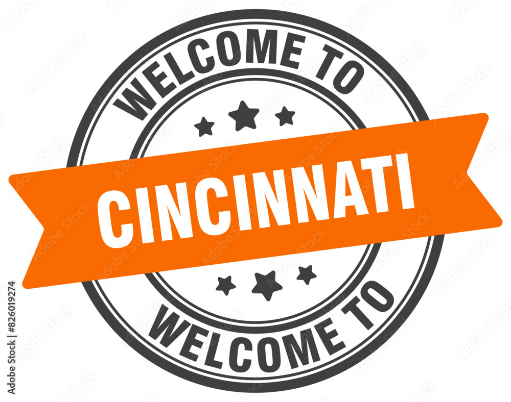 Fototapeta premium Welcome to Cincinnati stamp. Cincinnati round sign