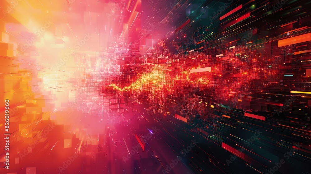 Vibrant abstract digital background with dynamic colors and motion, perfect for tech, futuristic, or artistic themes. Vibrant abstract digital background with dynamic colors and motion, perfect for tech, futuristic, or artistic themes.