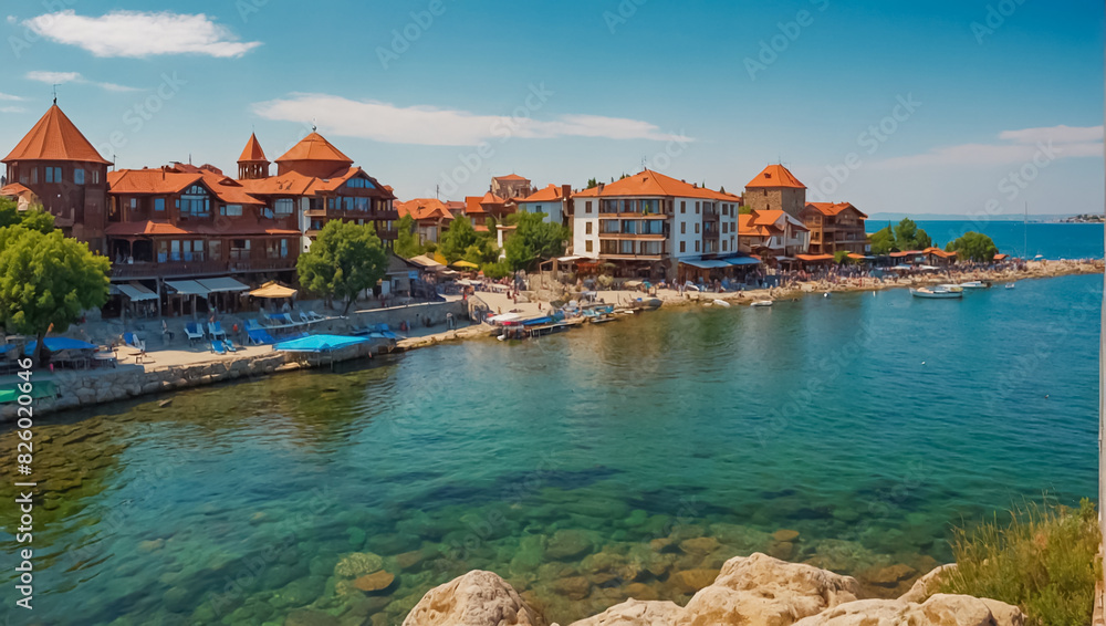 Obraz premium Beautiful Nessebar Bulgaria outdoors