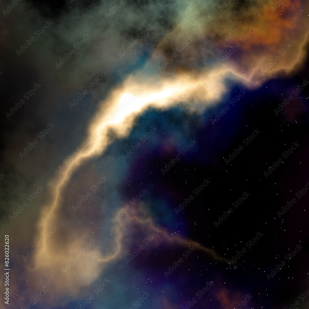 Nebula and galaxies in space. Abstract cosmos background Nebula and galaxies in space. Abstract cosmos background