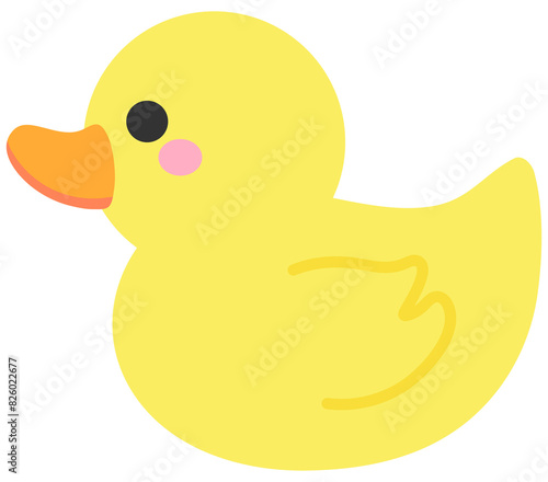 Obraz na plátně cute sweet hand drawn colorful toys for kid illustration cute rubber duck