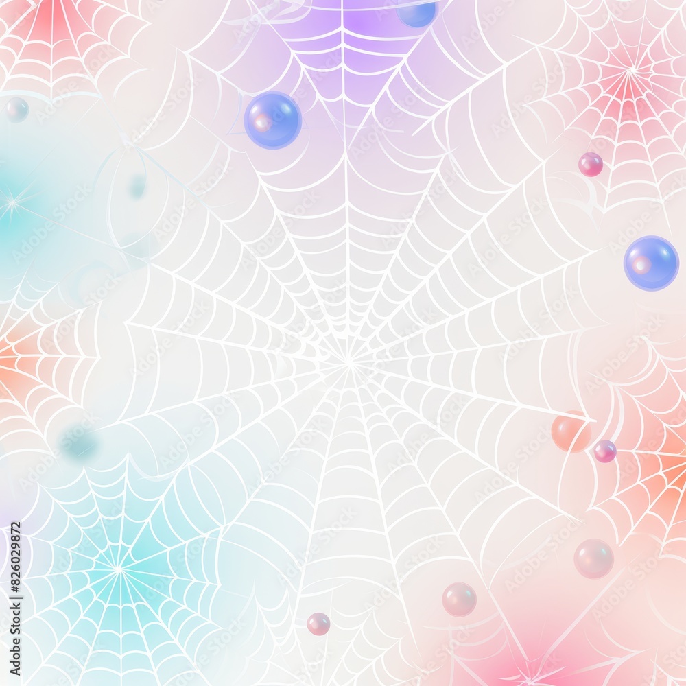 High quality pastel halloween spiderweb pattern background for designers and creatives