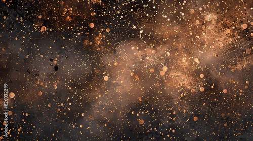 This is a transparent png file with dusty copper particles as the background