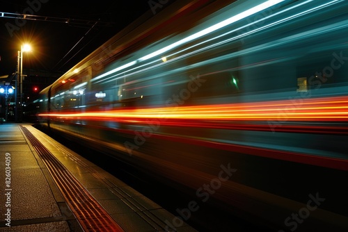 Dynamic Train Movement at Night