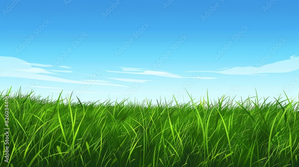 This PNG file depicts an outdoor horizon of grassy fields with blue skies.