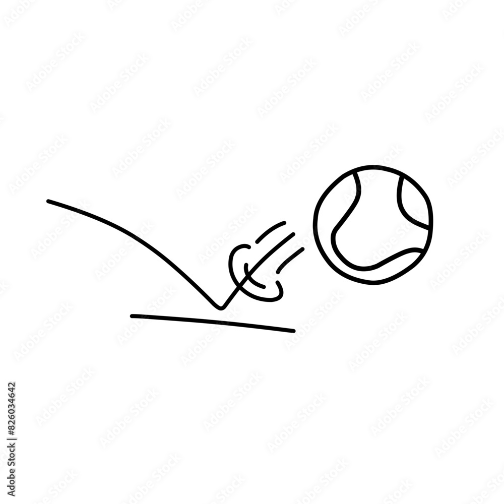hand drawn doodle ball bounce illustration icon hand drawn doodle ball bounce illustration icon